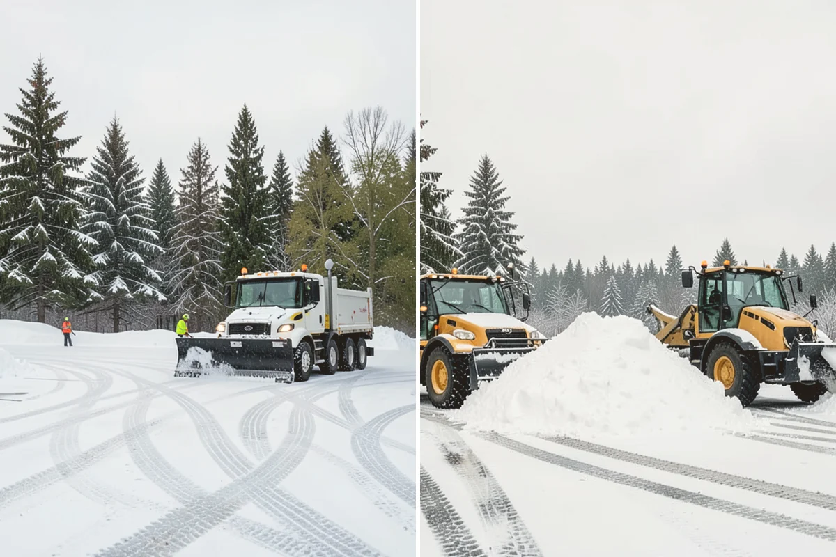 Winter Storm Cleanup in Edmonds, Snohomish County, WA - Assess the property for berms, ice, and missed areas