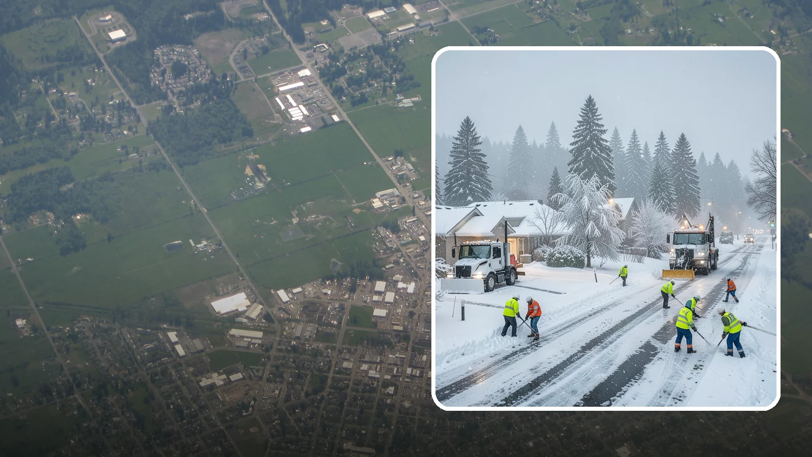 Winter Storm Cleanup in Enumclaw, King County, WA - After a winter storm passes, we handle the full cleanup so your driveway, lot, and walkways are clear and safe again.