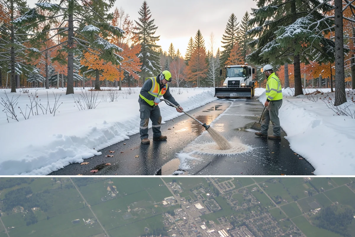 Winter Storm Cleanup in Enumclaw, King County, WA - Cleanup demand peaks in the days following each significant snowfall from late November through February.