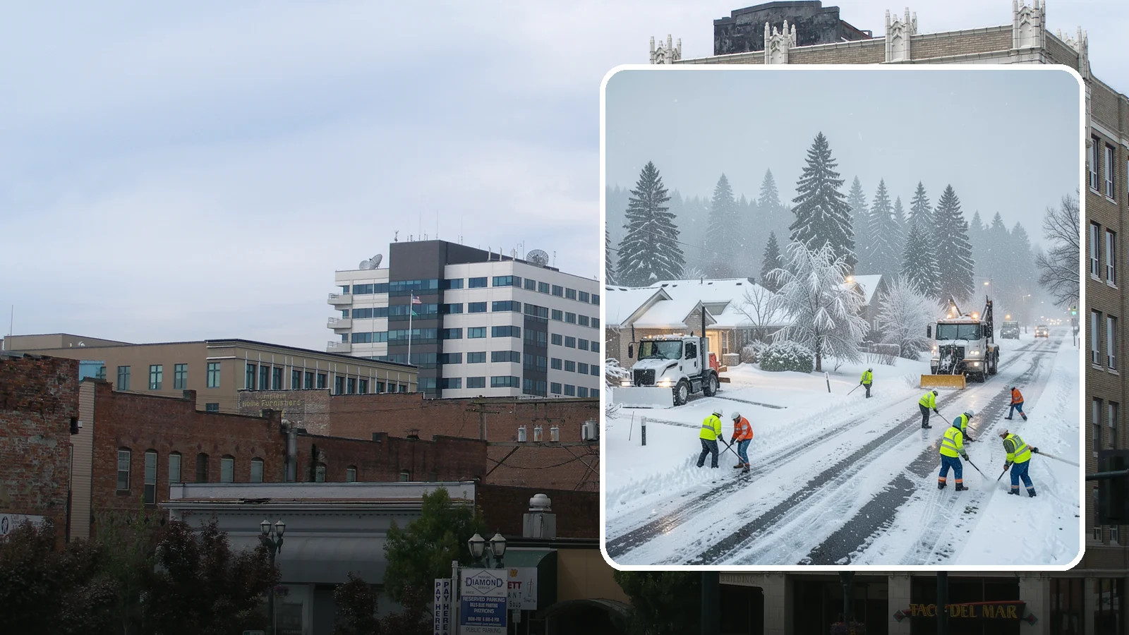 Winter Storm Cleanup in Everett, Snohomish County, WA - After a winter storm passes, we handle the full cleanup so your driveway, lot, and walkways are clear and safe again.