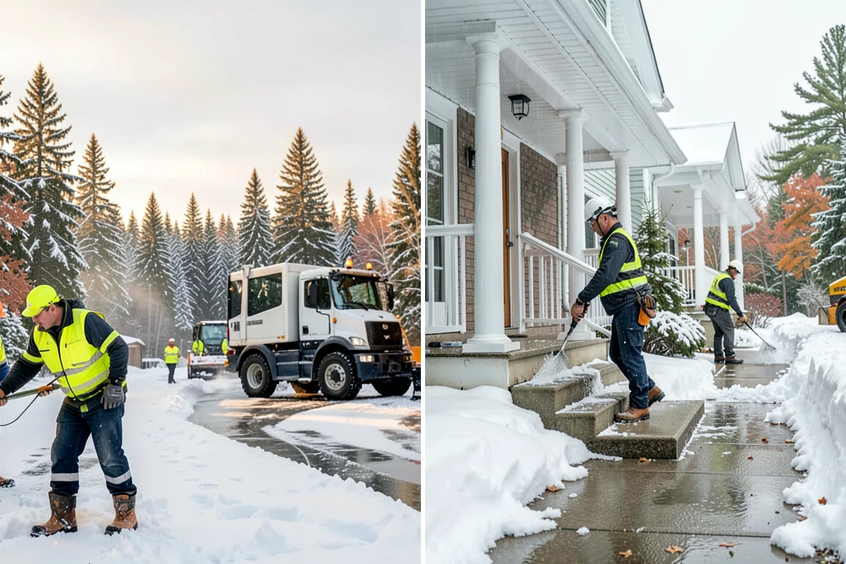Winter Storm Cleanup in Federal Way, King County, WA - Assess the property for berms, ice, and missed areas