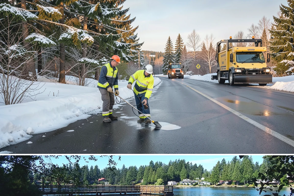 Winter Storm Cleanup in Federal Way, King County, WA - Cleanup demand peaks in the days following each significant snowfall from late November through February.
