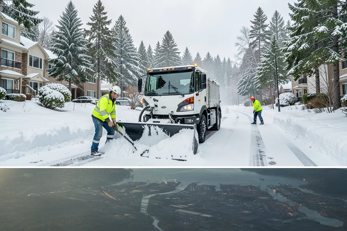 Winter Storm Cleanup in Fife, Pierce County, WA - Cleanup demand peaks in the days following each significant snowfall from late November through February.