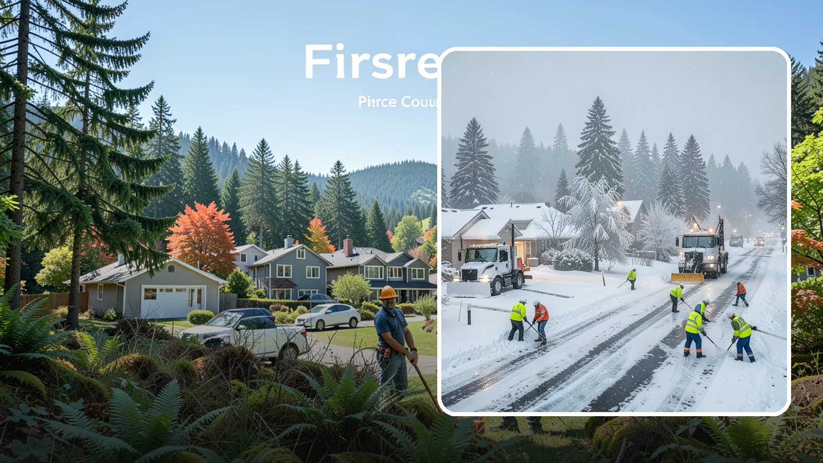 Winter Storm Cleanup in Fircrest, Pierce County, WA - After a winter storm passes, we handle the full cleanup so your driveway, lot, and walkways are clear and safe again.