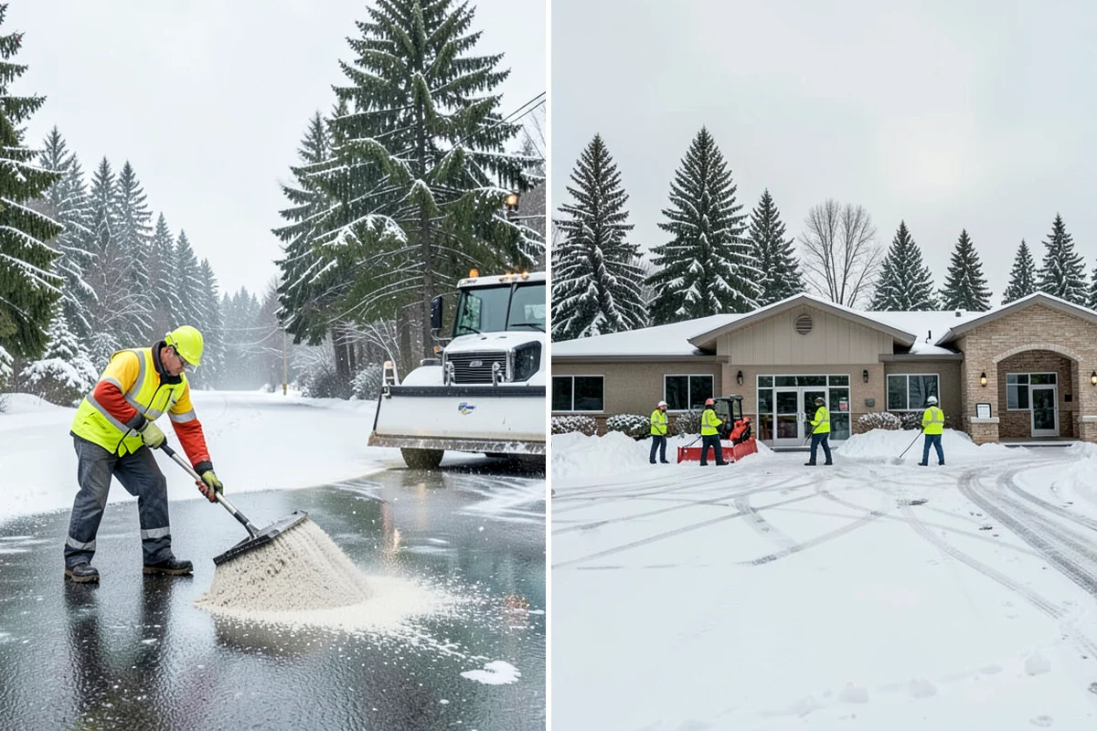 Winter Storm Cleanup in Fircrest, Pierce County, WA - Assess the property for berms, ice, and missed areas