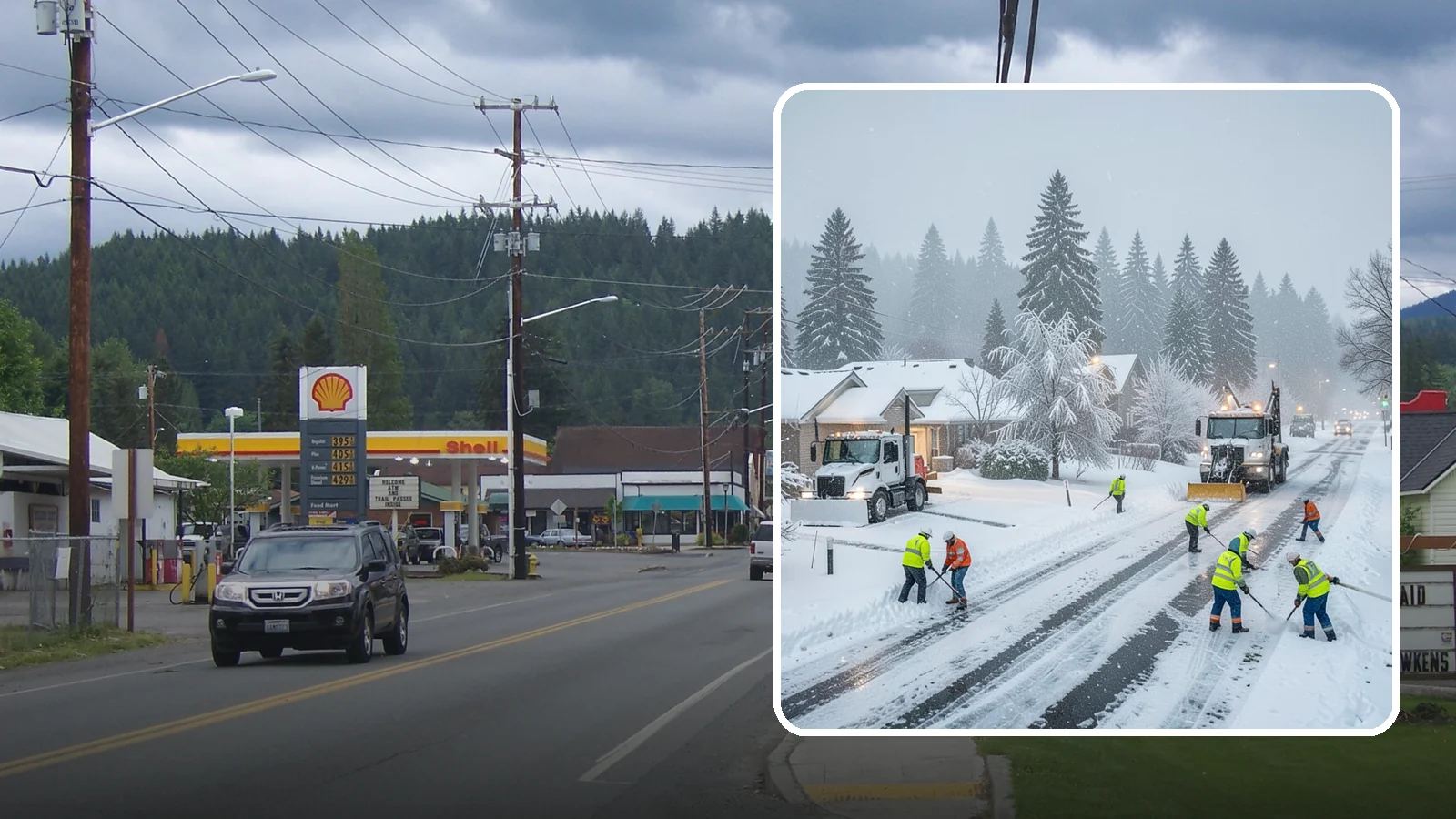 Winter Storm Cleanup in Granite Falls, Snohomish County, WA - After a winter storm passes, we handle the full cleanup so your driveway, lot, and walkways are clear and safe again.
