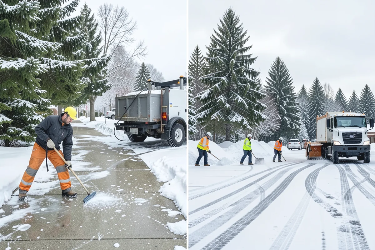 Winter Storm Cleanup in Granite Falls, Snohomish County, WA - Assess the property for berms, ice, and missed areas