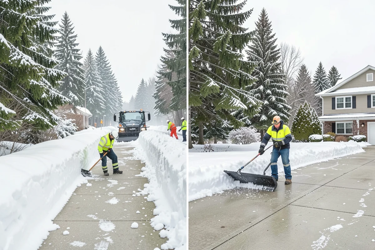 Winter Storm Cleanup in Issaquah, King County, WA - Assess the property for berms, ice, and missed areas