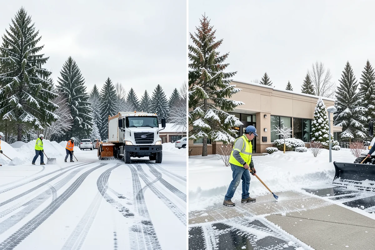 Winter Storm Cleanup in Kenmore, King County, WA - Assess the property for berms, ice, and missed areas