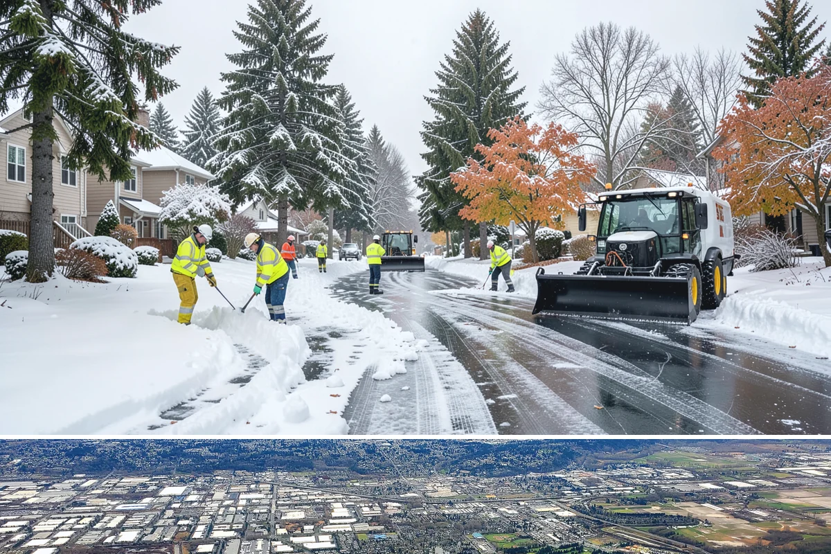 Winter Storm Cleanup in Kent, King County, WA - Cleanup demand peaks in the days following each significant snowfall from late November through February.
