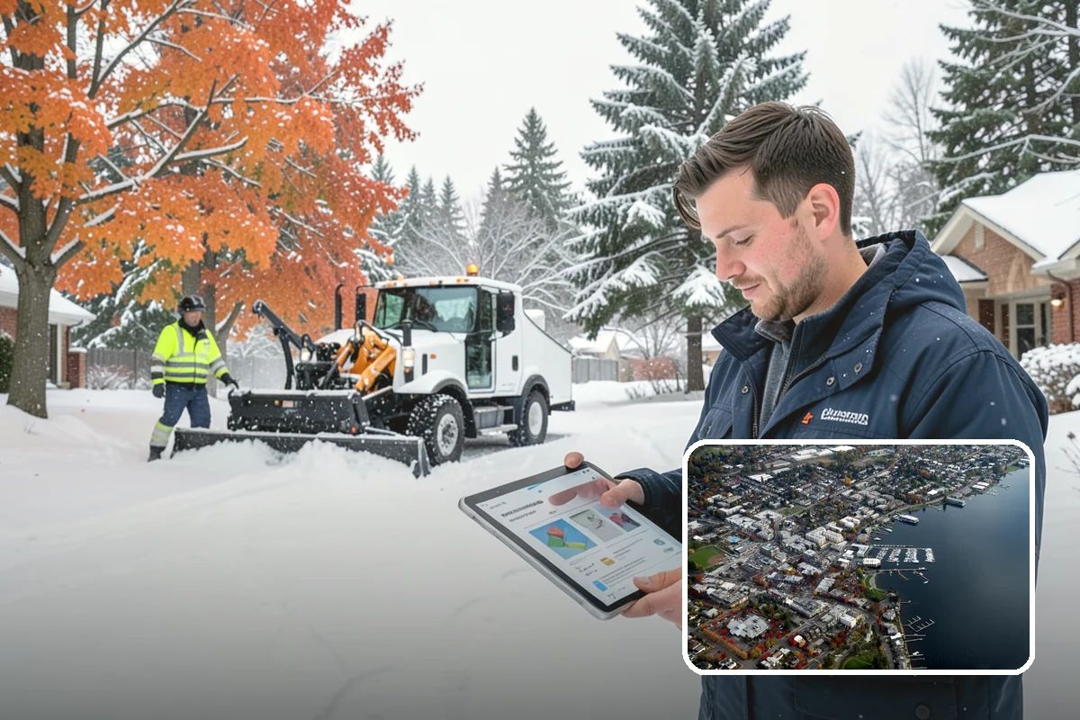 Winter Storm Cleanup in Kirkland, King County, WA - Removal of plow berms and hard-packed leftovers