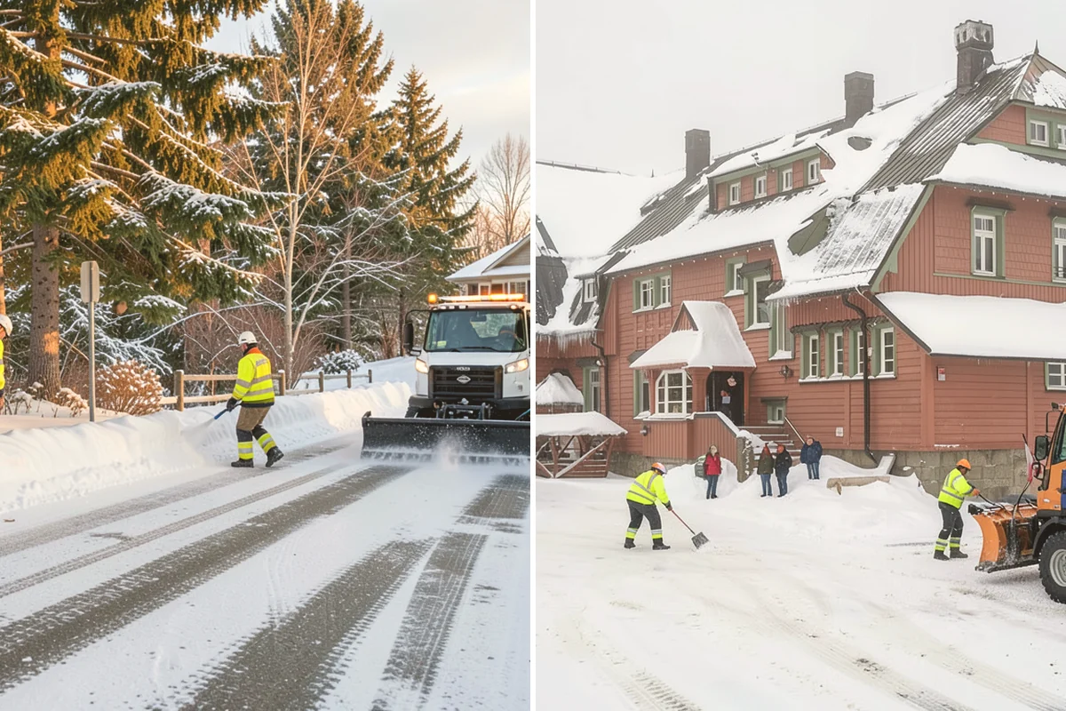 Winter Storm Cleanup in Kirkland, King County, WA - Assess the property for berms, ice, and missed areas
