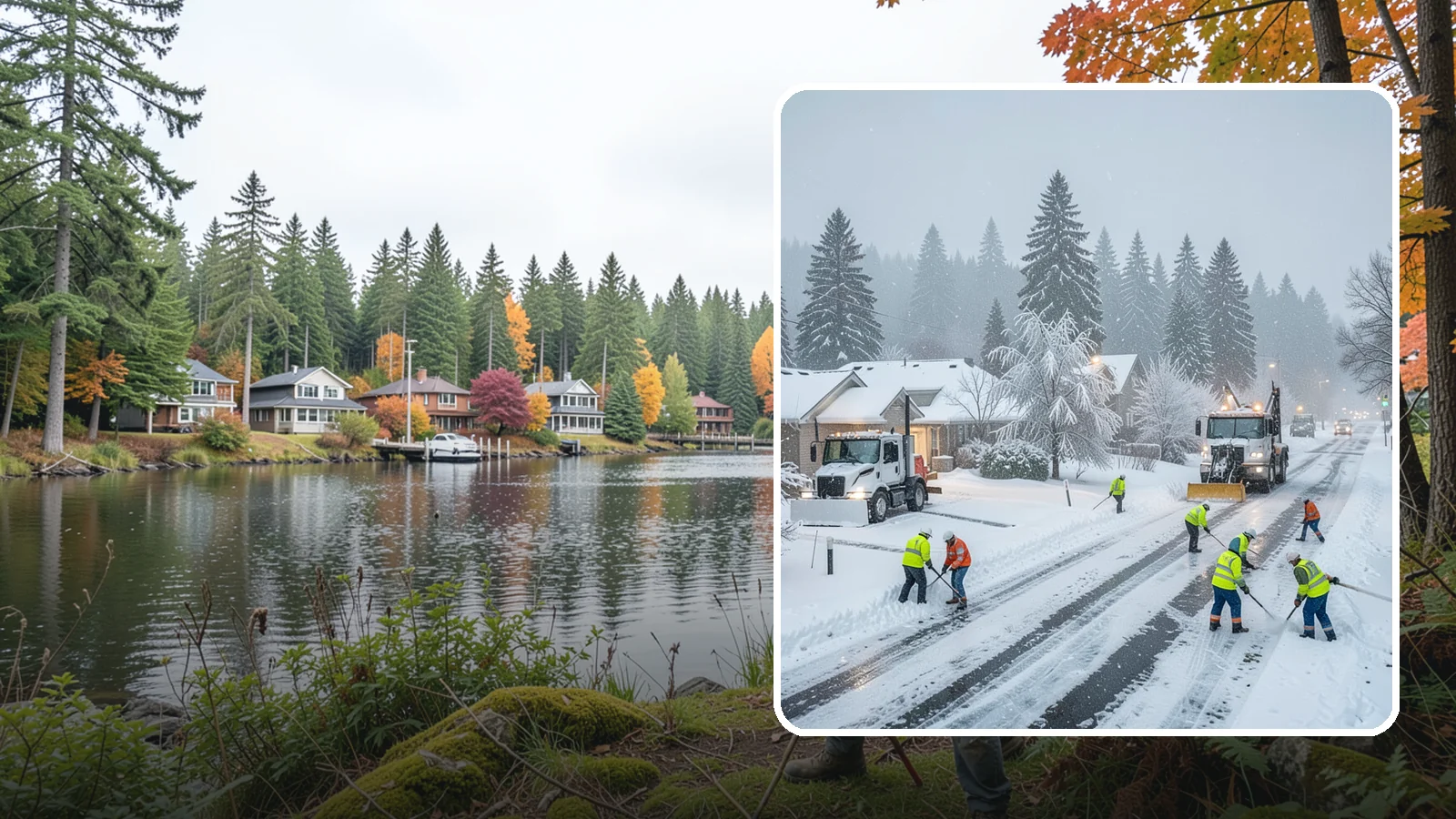 Winter Storm Cleanup in La Conner, Skagit County, WA - After a winter storm passes, we handle the full cleanup so your driveway, lot, and walkways are clear and safe again.