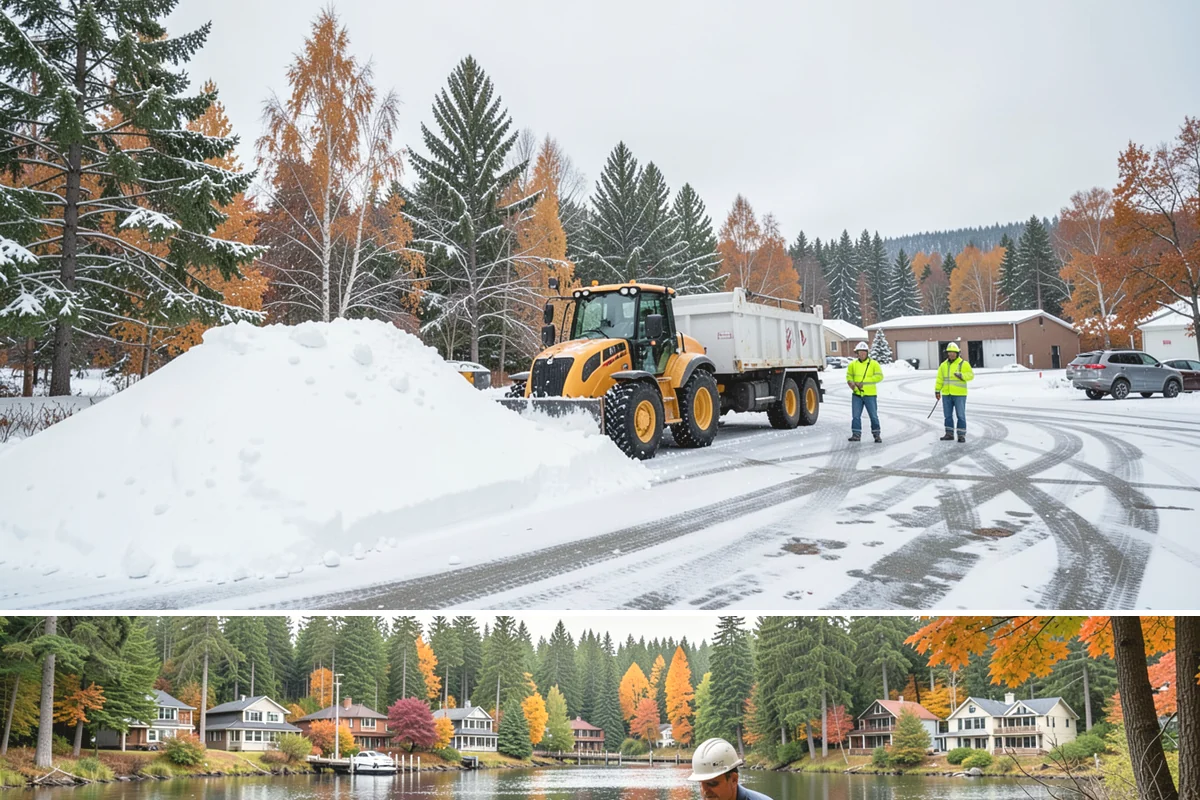 Winter Storm Cleanup in La Conner, Skagit County, WA - Cleanup demand peaks in the days following each significant snowfall from late November through February.