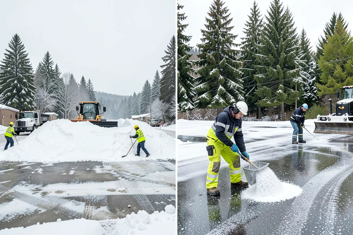 Winter Storm Cleanup in Lake Forest Park, King County, WA - Assess the property for berms, ice, and missed areas