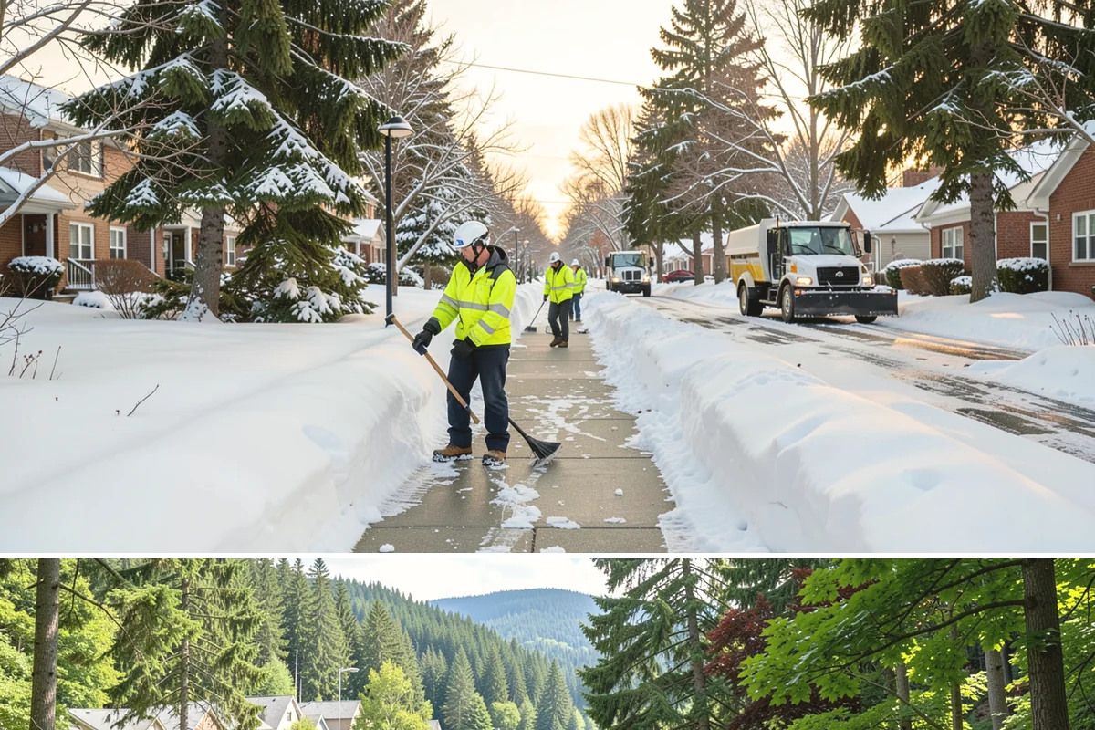Winter Storm Cleanup in Lake Forest Park, King County, WA - Cleanup demand peaks in the days following each significant snowfall from late November through February.