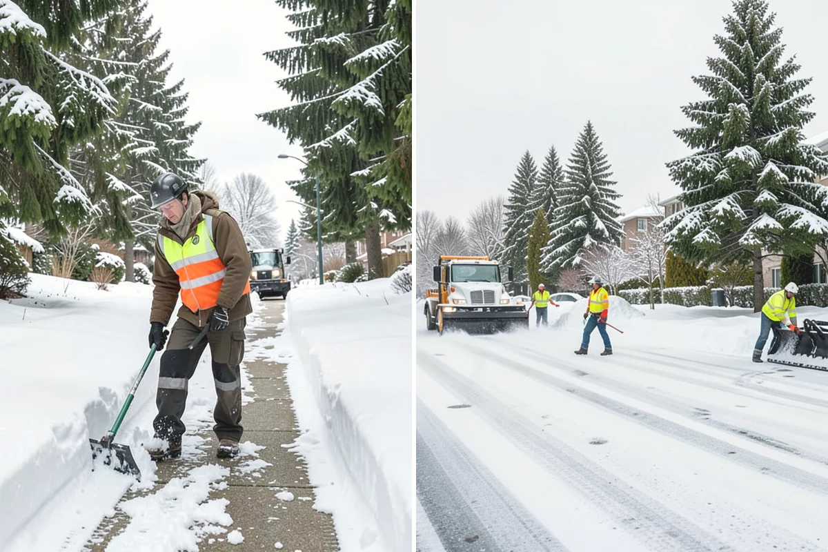 Winter Storm Cleanup in Lake Stevens, Snohomish County, WA - Assess the property for berms, ice, and missed areas