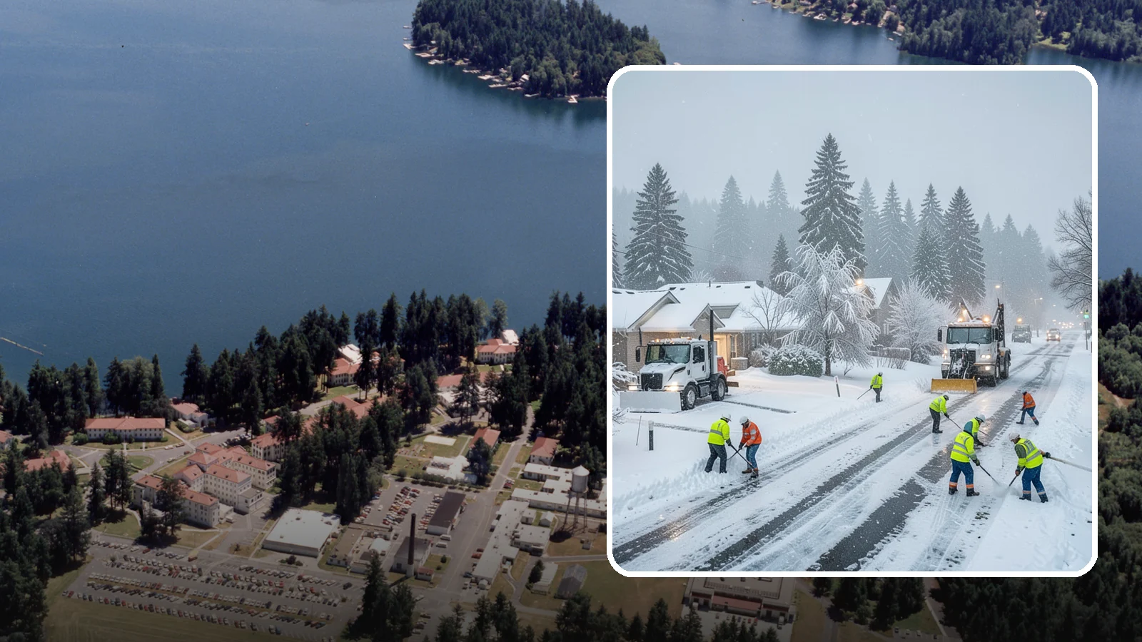 Winter Storm Cleanup in Lakewood, Pierce County, WA - After a winter storm passes, we handle the full cleanup so your driveway, lot, and walkways are clear and safe again.