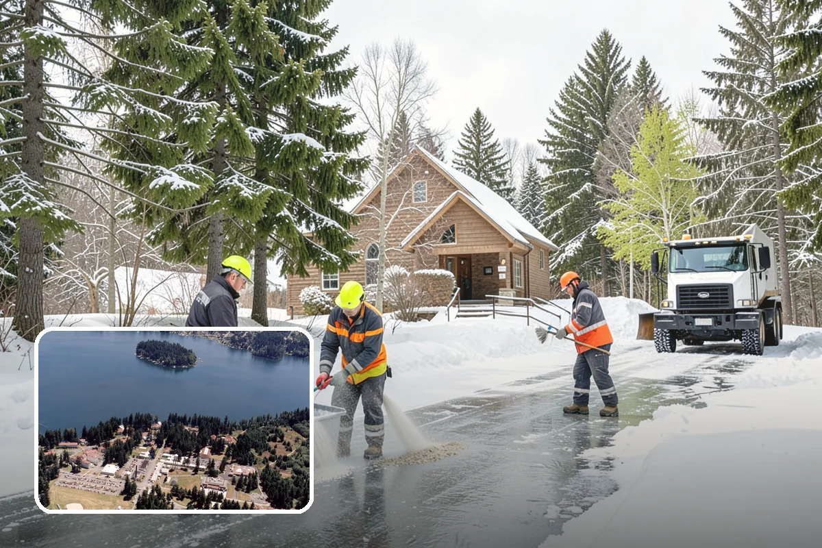 Winter Storm Cleanup in Lakewood, Pierce County, WA - Removal of plow berms and hard-packed leftovers