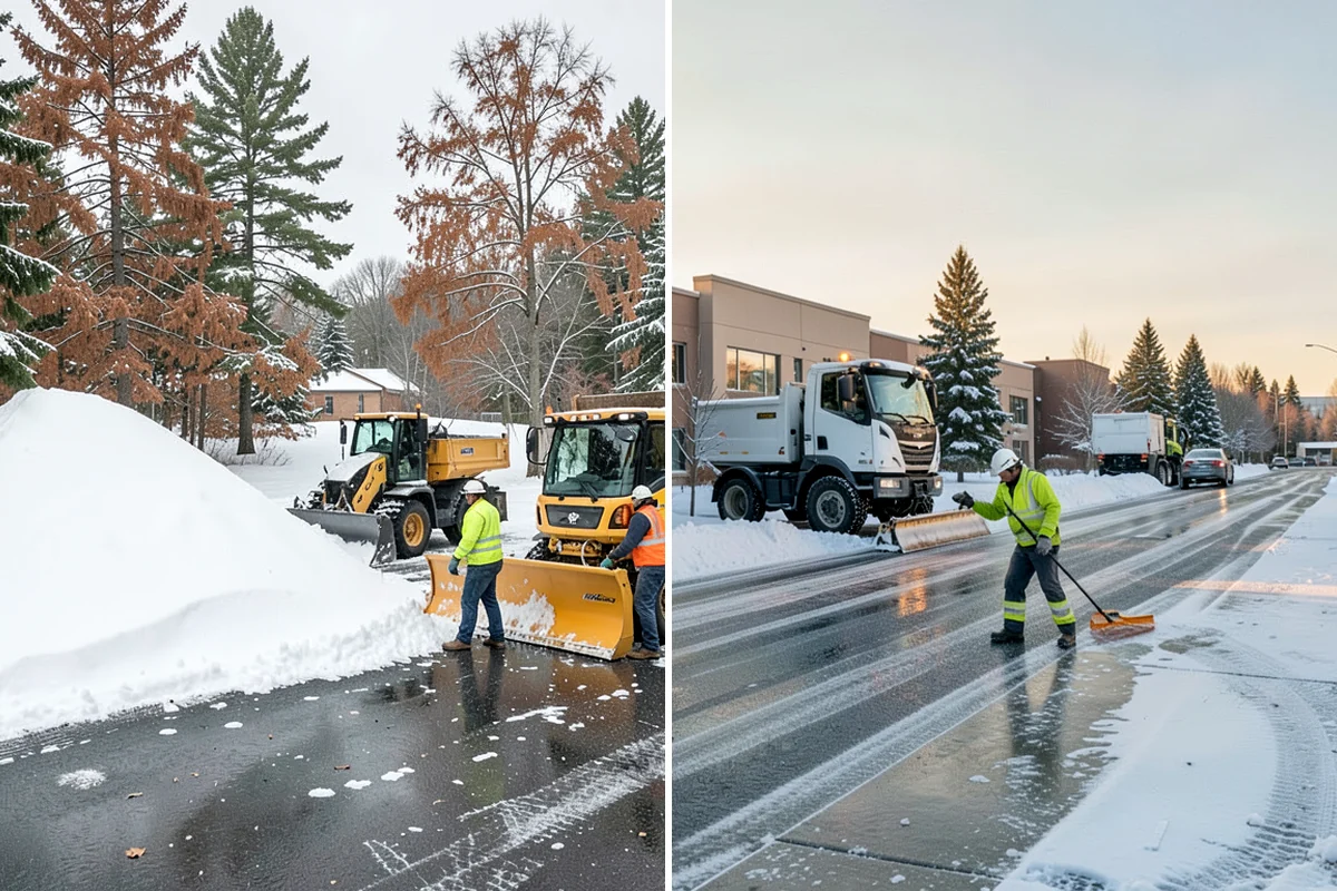 Winter Storm Cleanup in Lakewood, Pierce County, WA - Assess the property for berms, ice, and missed areas