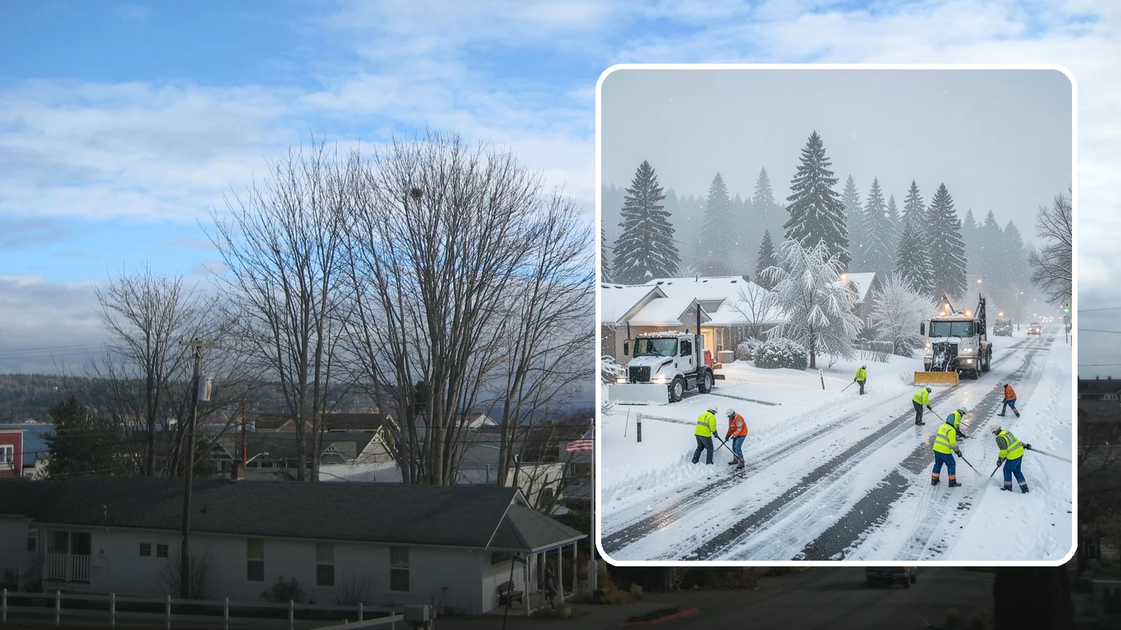 Winter Storm Cleanup in Langley, Island County, WA - After a winter storm passes, we handle the full cleanup so your driveway, lot, and walkways are clear and safe again.