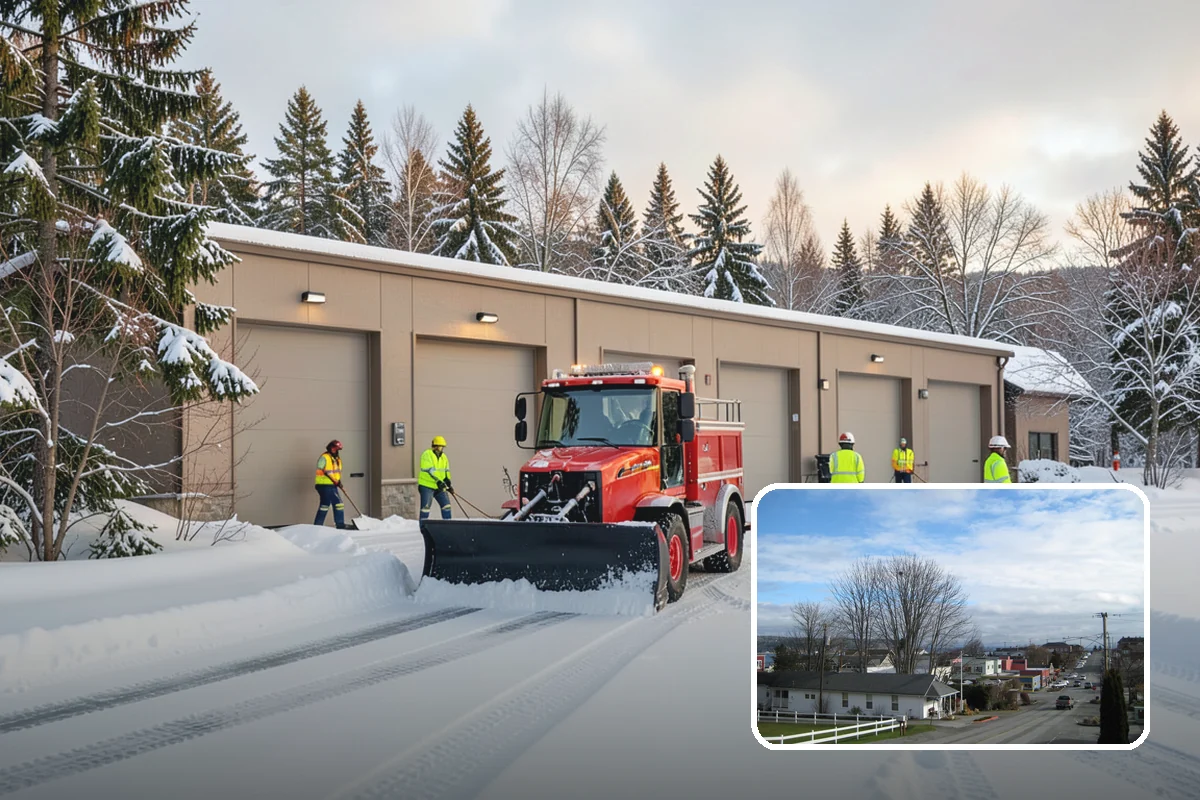 Winter Storm Cleanup in Langley, Island County, WA - Removal of plow berms and hard-packed leftovers