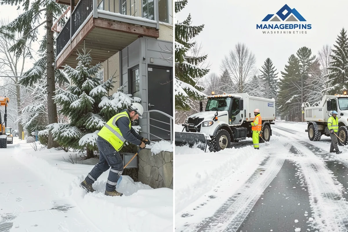 Winter Storm Cleanup in Langley, Island County, WA - Assess the property for berms, ice, and missed areas