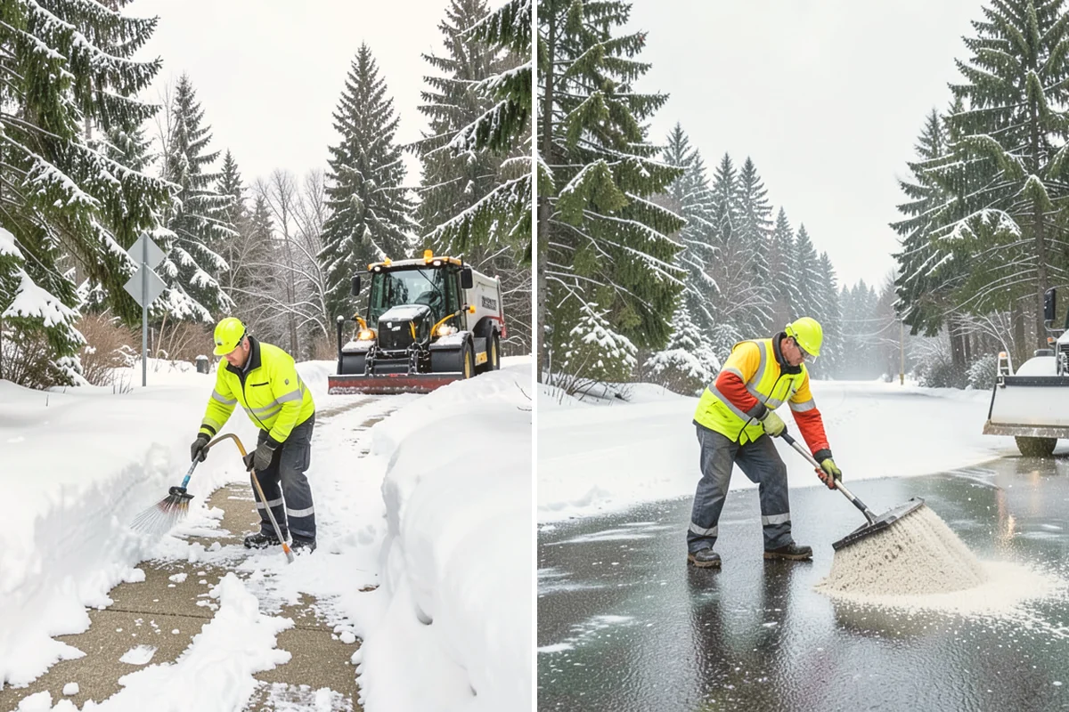 Winter Storm Cleanup in Lynnwood, Snohomish County, WA - Assess the property for berms, ice, and missed areas