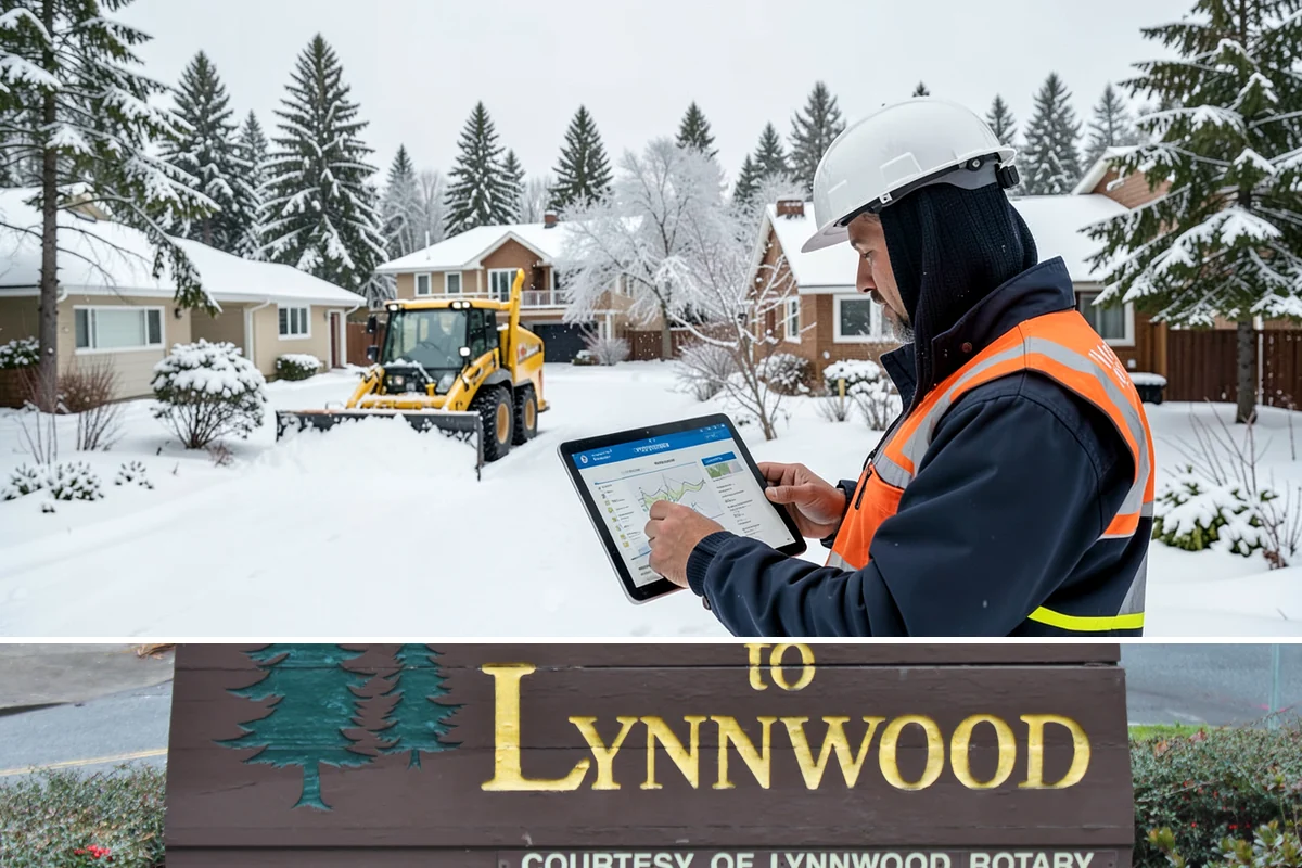 Winter Storm Cleanup in Lynnwood, Snohomish County, WA - Cleanup demand peaks in the days following each significant snowfall from late November through February.