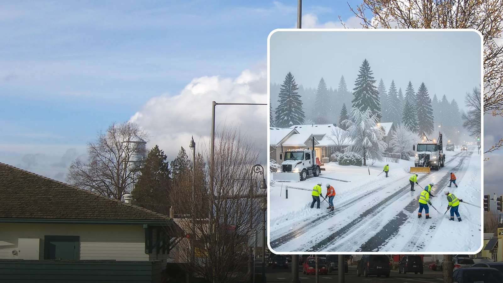 Winter Storm Cleanup in Marysville, Snohomish County, WA - After a winter storm passes, we handle the full cleanup so your driveway, lot, and walkways are clear and safe again.