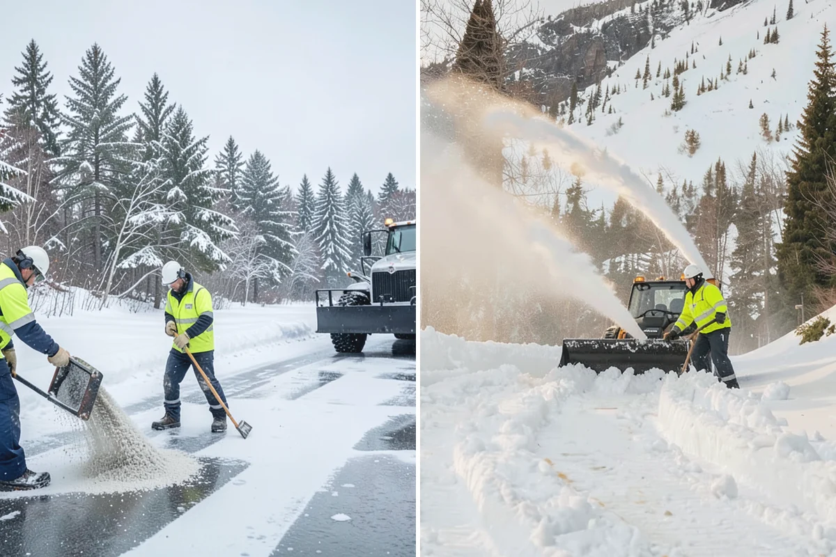 Winter Storm Cleanup in Marysville, Snohomish County, WA - Assess the property for berms, ice, and missed areas
