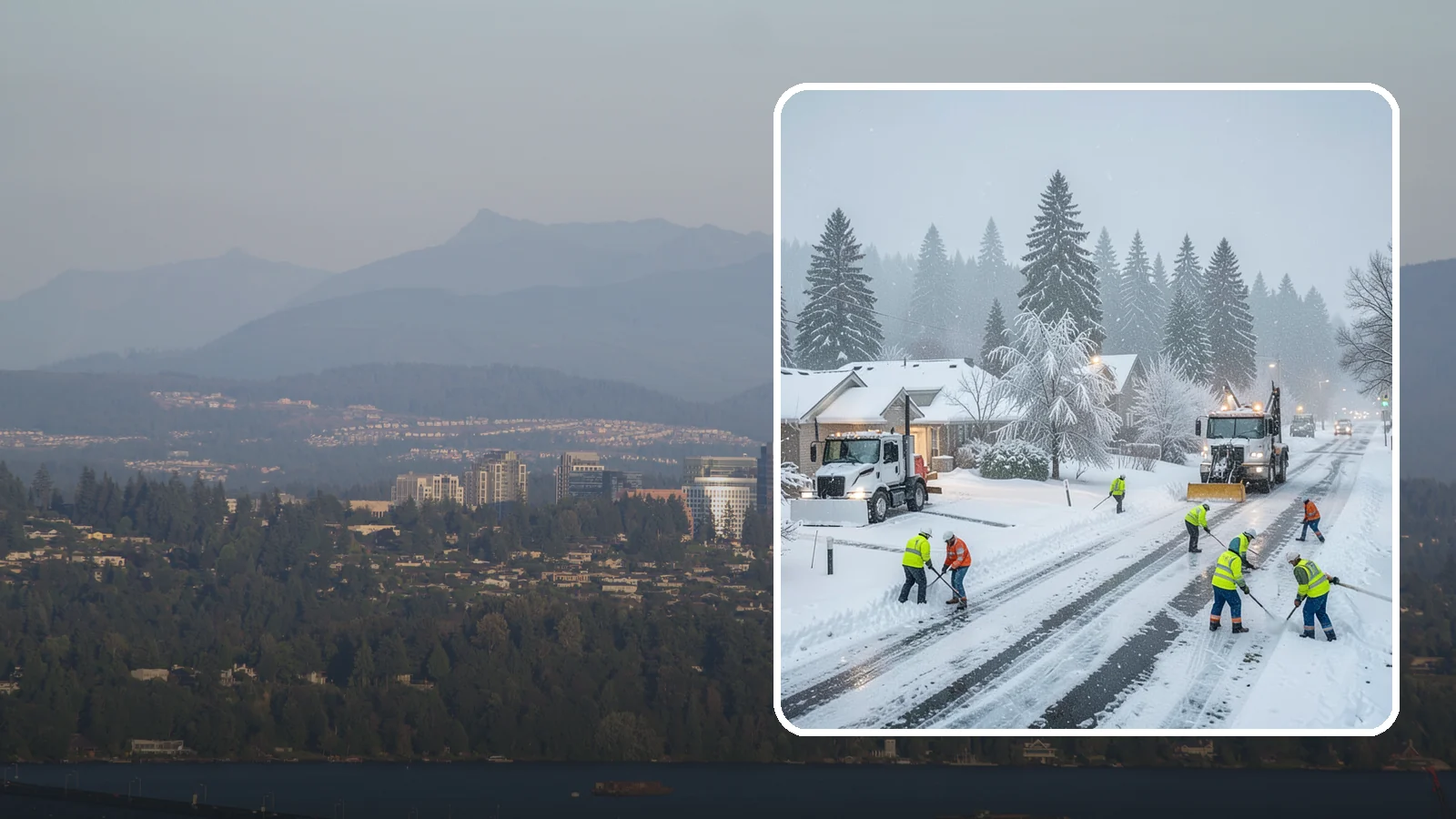 Winter Storm Cleanup in Medina, King County, WA - After a winter storm passes, we handle the full cleanup so your driveway, lot, and walkways are clear and safe again.