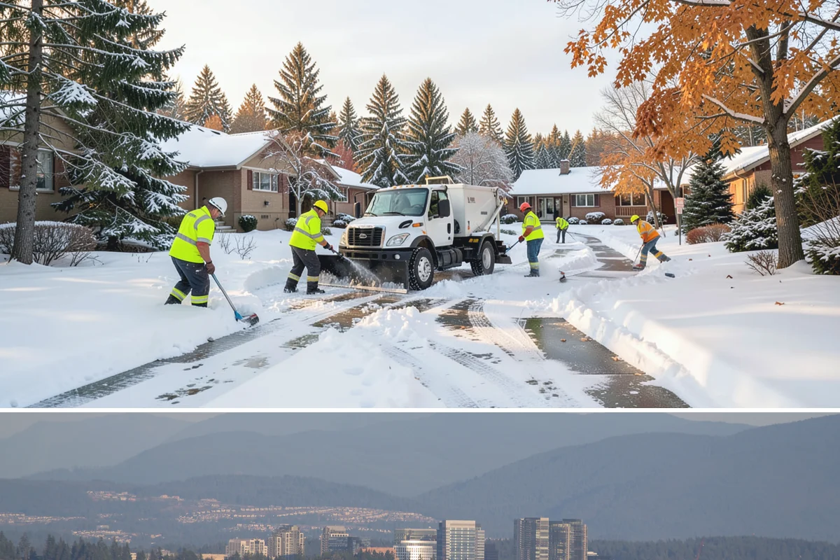 Winter Storm Cleanup in Medina, King County, WA - Cleanup demand peaks in the days following each significant snowfall from late November through February.