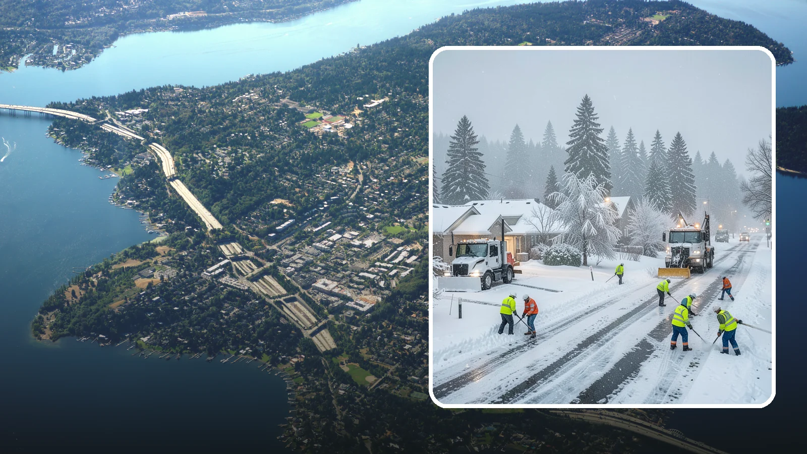 Winter Storm Cleanup in Mercer Island, King County, WA - After a winter storm passes, we handle the full cleanup so your driveway, lot, and walkways are clear and safe again.