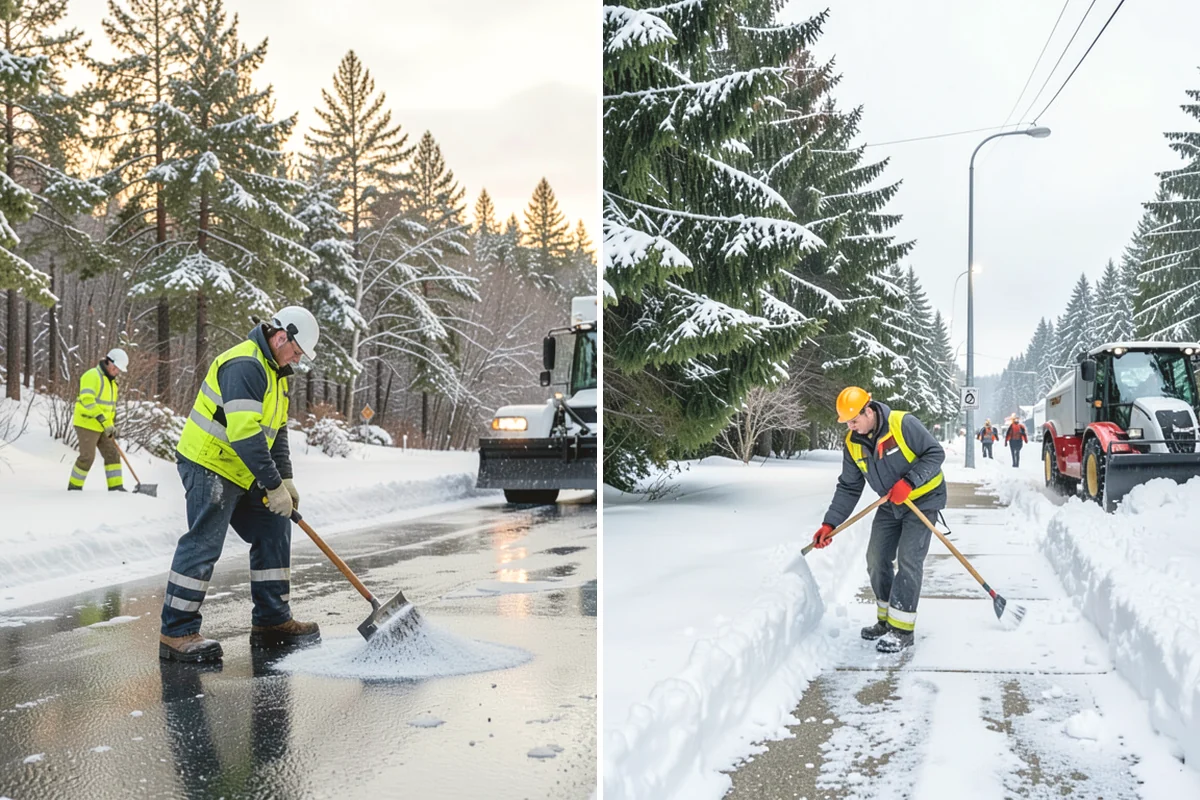 Winter Storm Cleanup in Mercer Island, King County, WA - Assess the property for berms, ice, and missed areas