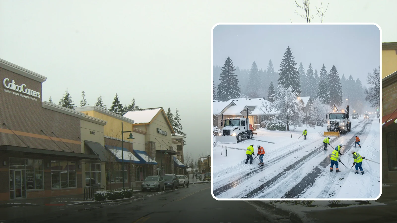 Winter Storm Cleanup in Mill Creek, Snohomish County, WA - After a winter storm passes, we handle the full cleanup so your driveway, lot, and walkways are clear and safe again.