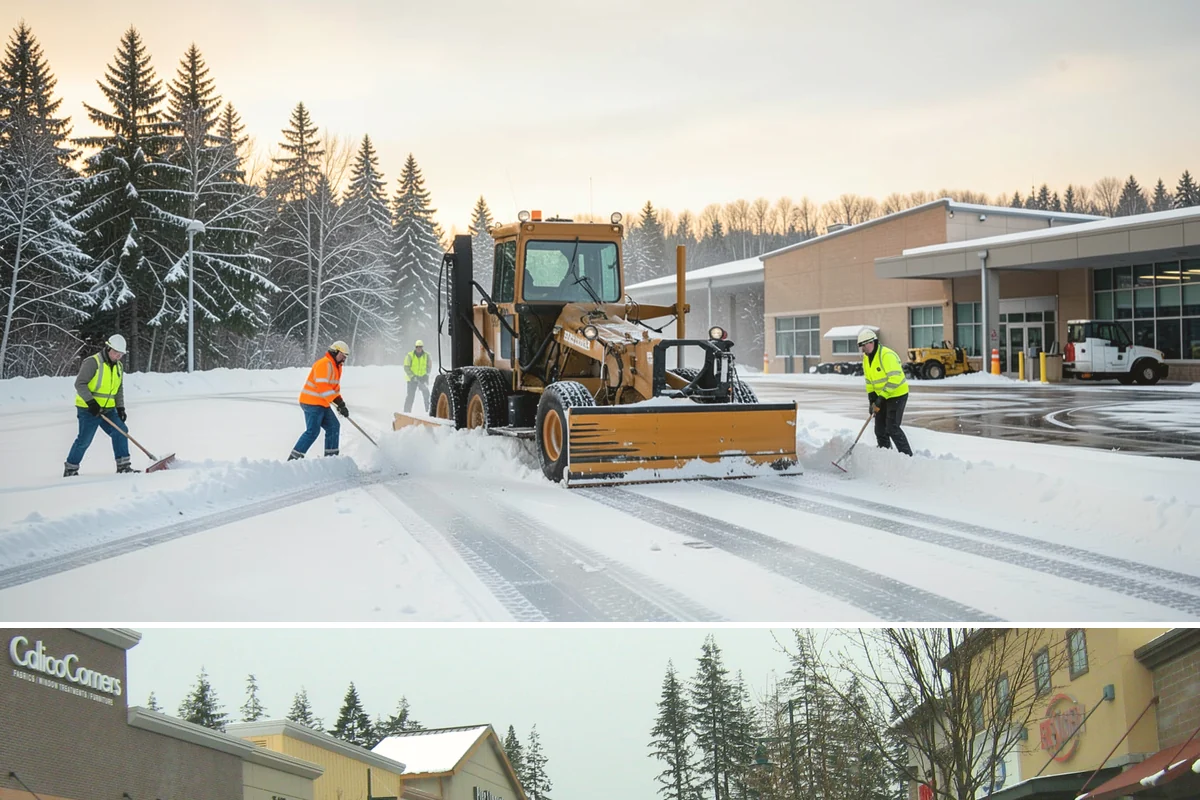 Winter Storm Cleanup in Mill Creek, Snohomish County, WA - Cleanup demand peaks in the days following each significant snowfall from late November through February.