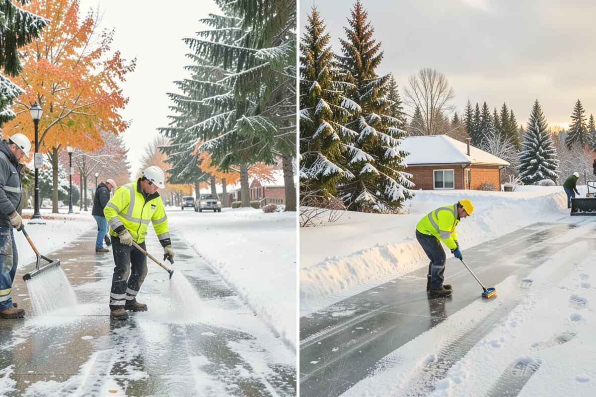 Winter Storm Cleanup in Milton, King County, WA - Assess the property for berms, ice, and missed areas