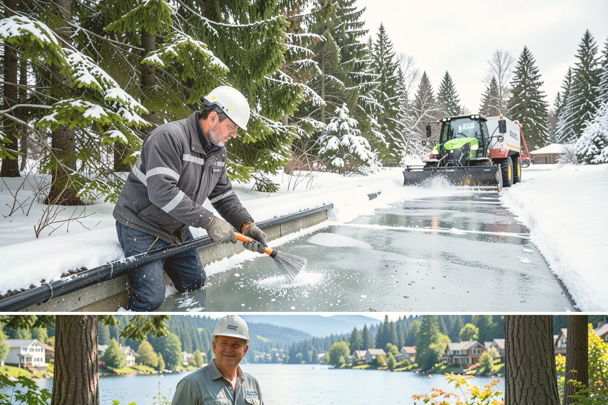 Winter Storm Cleanup in Milton, King County, WA - Cleanup demand peaks in the days following each significant snowfall from late November through February.