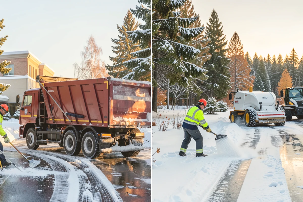 Winter Storm Cleanup in Mount Vernon, Skagit County, WA - Assess the property for berms, ice, and missed areas