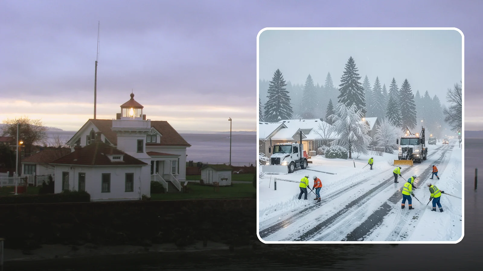Winter Storm Cleanup in Mukilteo, Snohomish County, WA - After a winter storm passes, we handle the full cleanup so your driveway, lot, and walkways are clear and safe again.