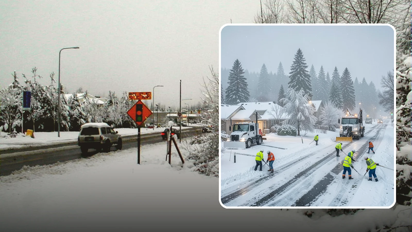 Winter Storm Cleanup in Newcastle, King County, WA - After a winter storm passes, we handle the full cleanup so your driveway, lot, and walkways are clear and safe again.