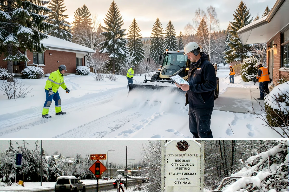 Winter Storm Cleanup in Newcastle, King County, WA - Cleanup demand peaks in the days following each significant snowfall from late November through February.