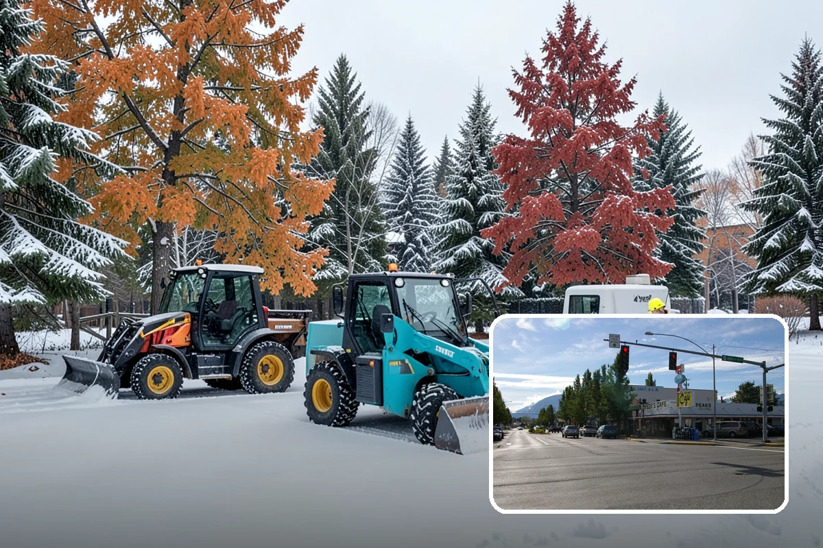 Winter Storm Cleanup in North Bend, King County, WA - Removal of plow berms and hard-packed leftovers