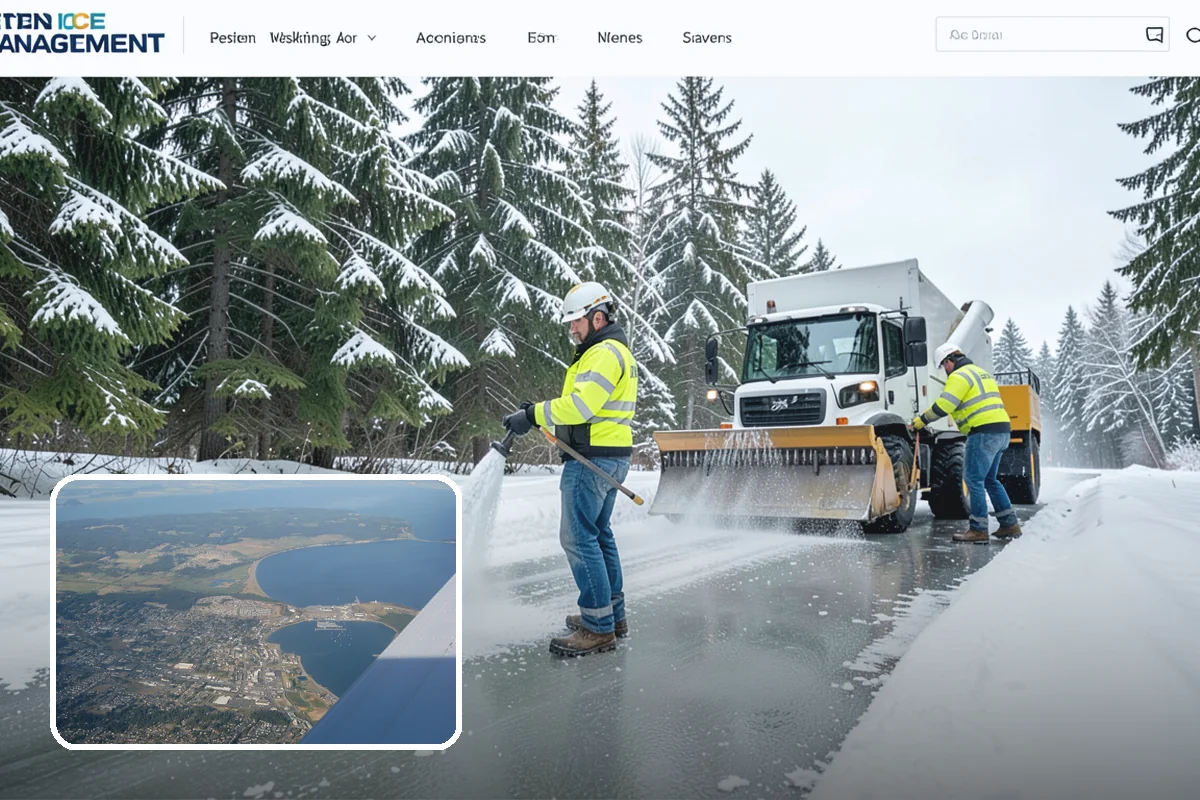 Winter Storm Cleanup in Oak Harbor, Island County, WA - Removal of plow berms and hard-packed leftovers