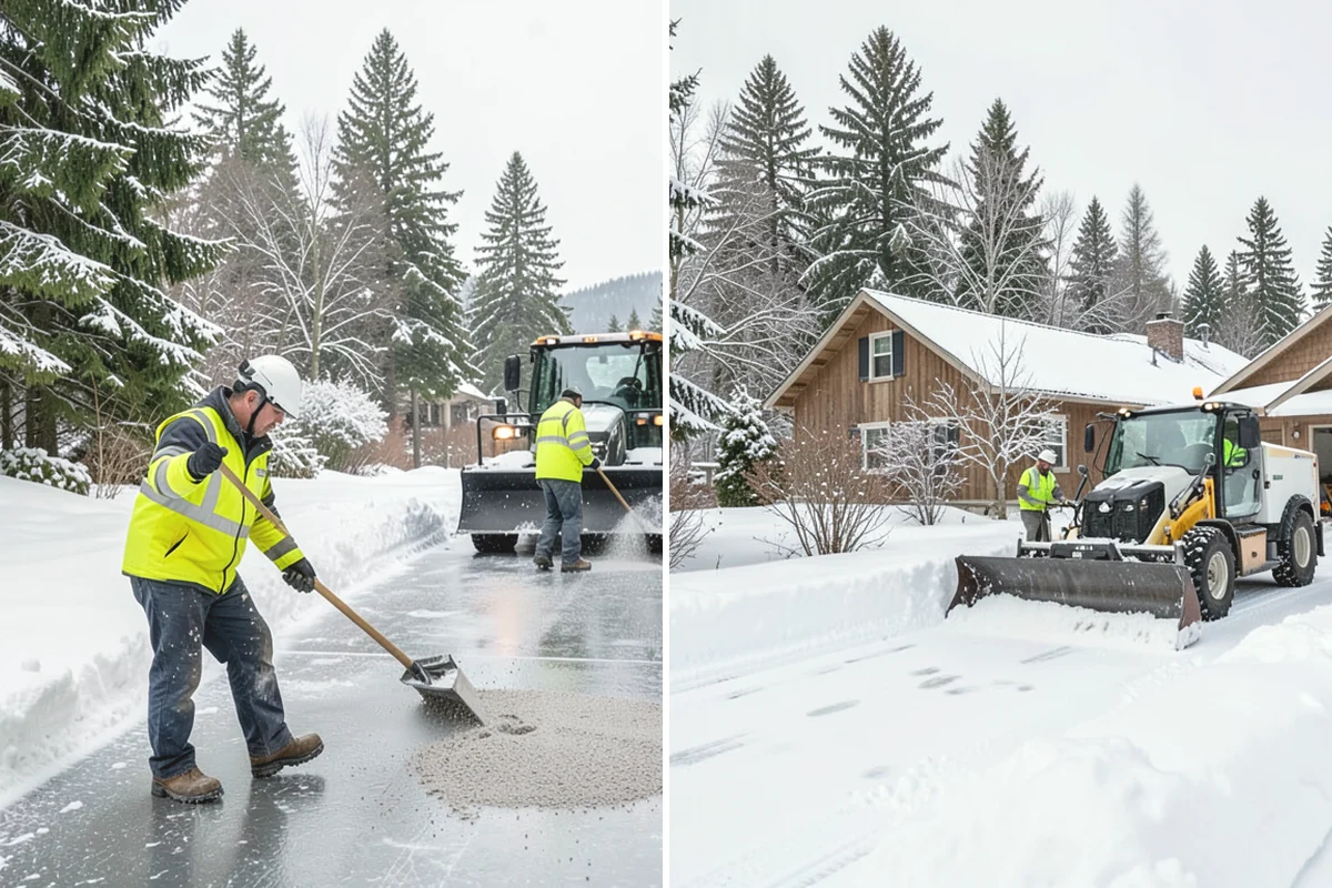 Winter Storm Cleanup in Oak Harbor, Island County, WA - Assess the property for berms, ice, and missed areas