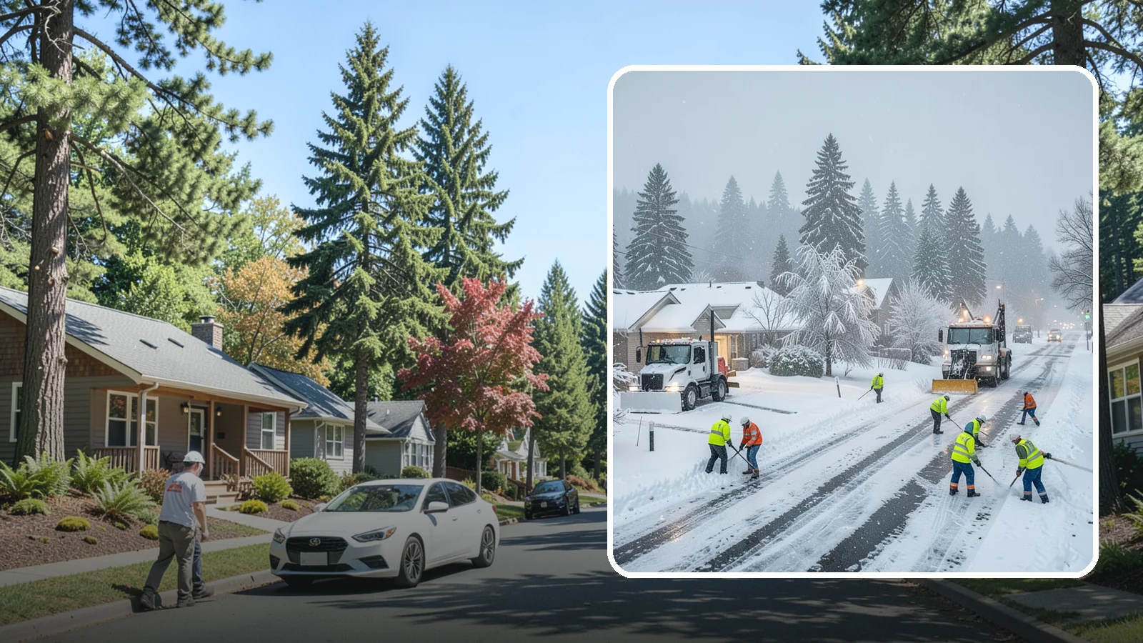 Winter Storm Cleanup in Orting, Pierce County, WA - After a winter storm passes, we handle the full cleanup so your driveway, lot, and walkways are clear and safe again.