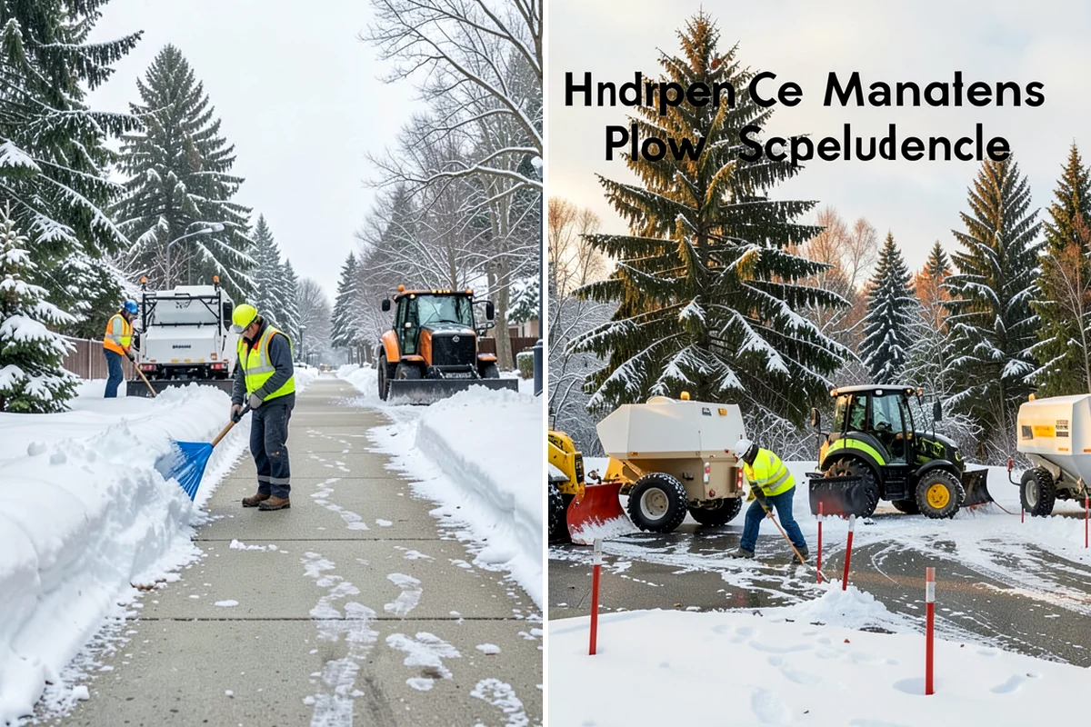 Winter Storm Cleanup in Pacific, King County, WA - Assess the property for berms, ice, and missed areas