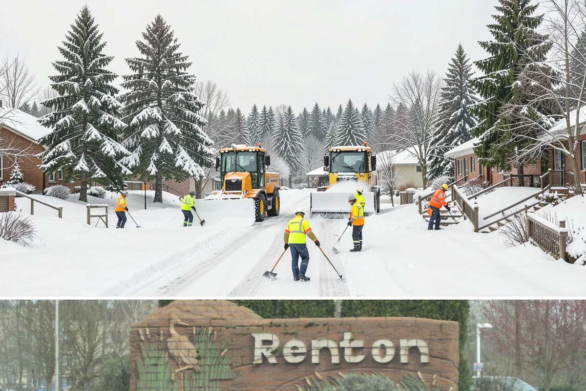 Winter Storm Cleanup in Renton, King County, WA - Cleanup demand peaks in the days following each significant snowfall from late November through February.