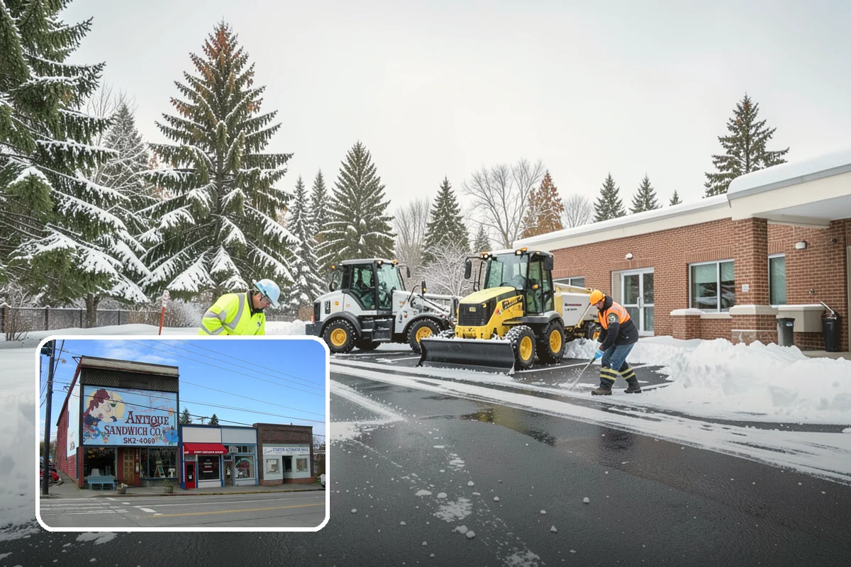 Winter Storm Cleanup in Ruston, Pierce County, WA - Removal of plow berms and hard-packed leftovers